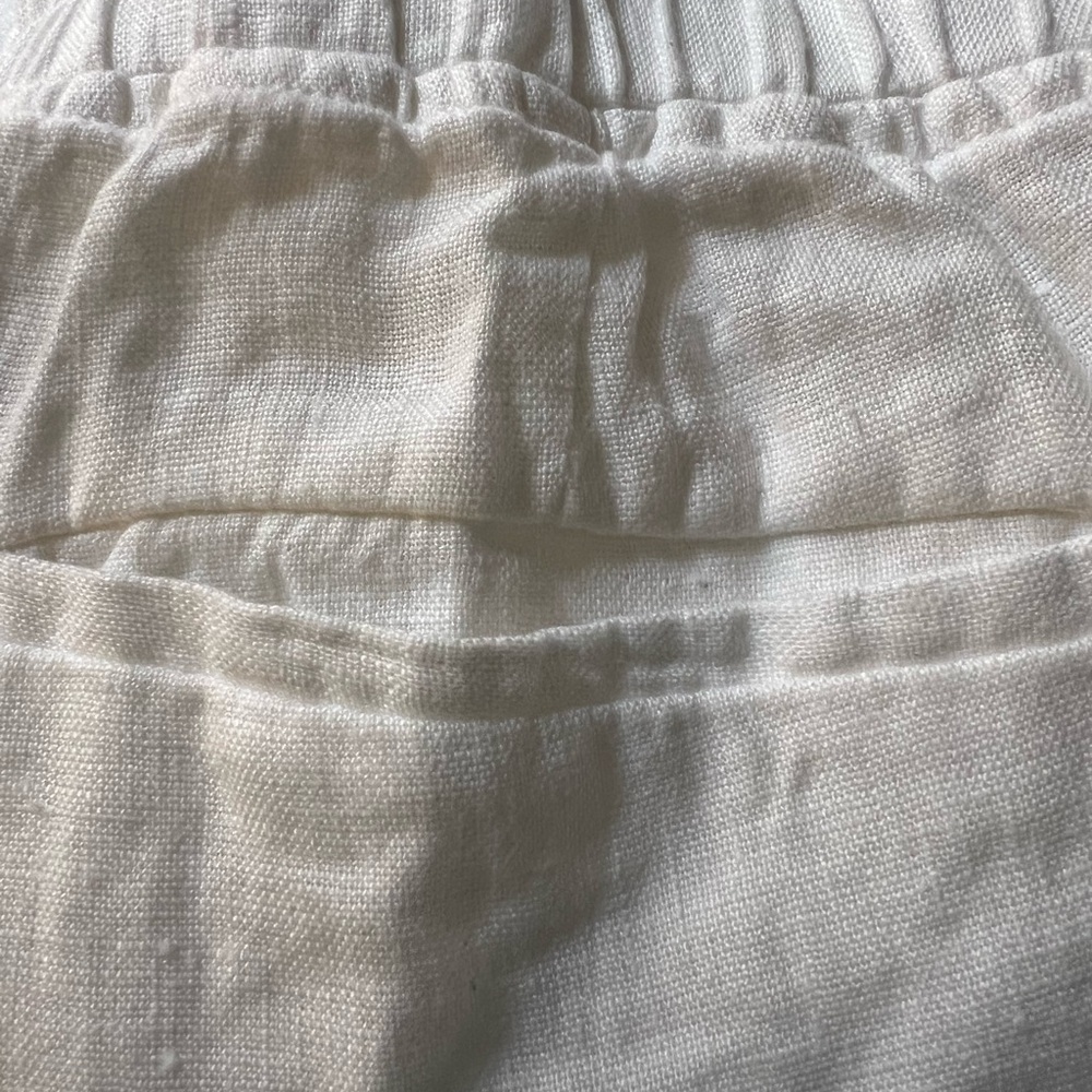 Athleta White Cabo Linen Jogger Track Pants Size 16 - Picture 6 of 13